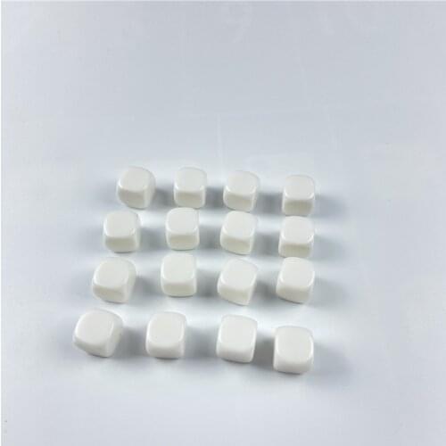 Blank Dice Acrylic Rounded Corner D6 10pcs White 10/12/14/16/18/20mm Blank RPG Dice Write DIY Carving Children Teaching Dice