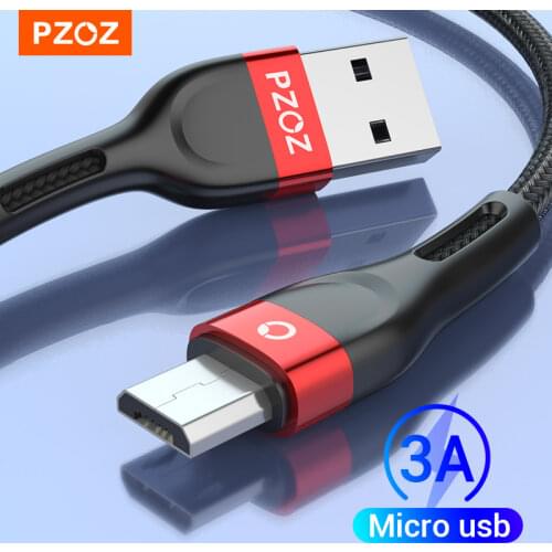 PZOZ Micro USB Cable Fast Charging 3A Microusb Cord For Samsung S7 Xiaomi Redmi Note 5 Pro Android Phone cable Micro usb charger