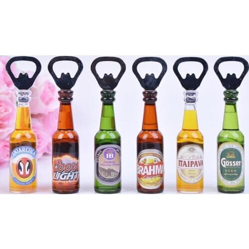 Retro Personality Mini Bottle Opener Refrigerator Magnetic Patch Corkscrew Home Furnishing Beer Openers Kitchen Tools SN1934