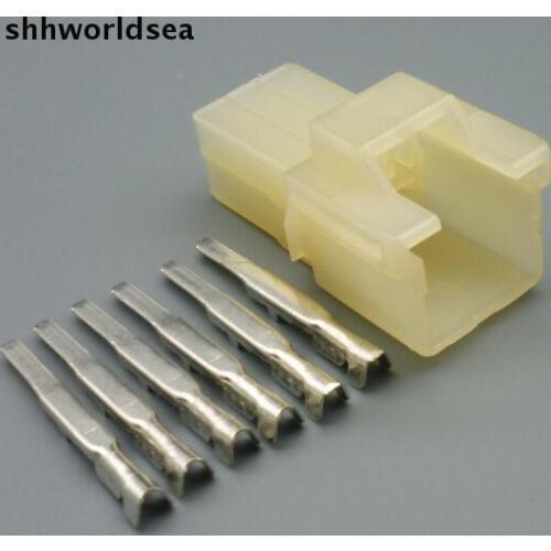 Shhworldsea 6pin 2.3mm unsealed auto wire harness cable connector 6090-1149 Harness Connector With Terminal