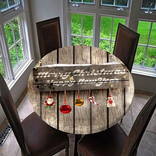 120cm Polyester Waterproof Round Tablecloth Table Covers for Restaurant