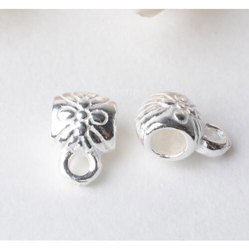 Solid 925 sterling silver Tube Spacer Bead Connector with Closed Jump Ring, rondel spacer bead charms for necklace