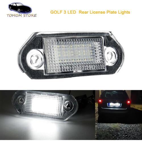 2x 18 SMD LED Error free led license plate lights for Golf 3 Skoda Octavia I Combi 1996-2010 Jetta 3 Vento