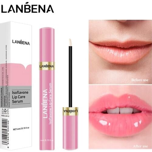 LANBENA Lip Plumper Serum Lip Gloss Mask Increase Lip Elasticity Reduce Fine Lines Repairing Moisturizing Lip Care Liquid 4ml