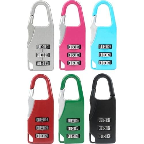 Zinc Alloy Security Travel Suitcase Luggage Code Lock Padlock Mini Small Combination password lock 3 Dial Digit Metal Code Lock