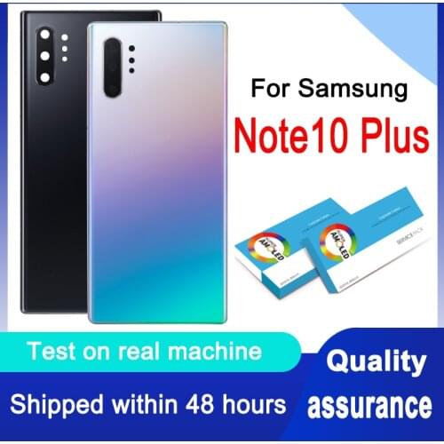 Back Housing For Samsung Galaxy Note10+ Back Cover Battery Glass For Note 10 Plus With Camera Lens Phone Rear Battery Door