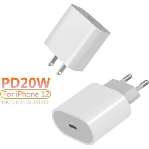 PD 20W Fast Charging USB C Charger For iPhone 12 Mini Pro Max 11 Pro Max Xs Xr X 6 7 8 Plus PD Charger For iPad air 4 2020 iPad