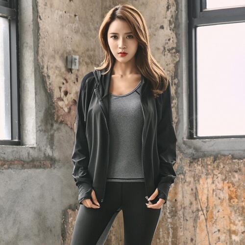 Womens Sport Full Zip Running Jacket Bating Sleeve Thumb Holes Hoodie Workout Sweatshirt Workout Gym Fitness Yoga Track Jackets