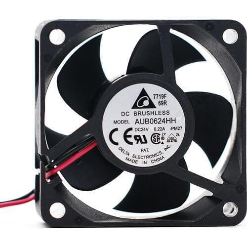 2pcs for delta AUB0624HH 6025 6cm Inverter Radiator Fan 24V 0.22A