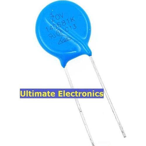50pcs Varistors 14D681K 680V Metal voltage dependent resistor