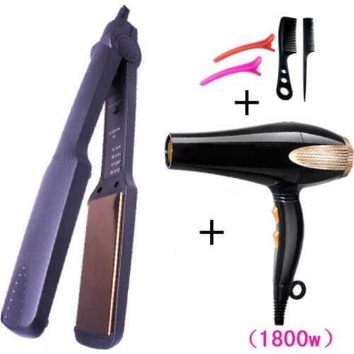 Free shipping ceramic plate ironing board with wavy hair not damaged hair Dry wet Dual-use15 seconds rapid heat Clip hair device