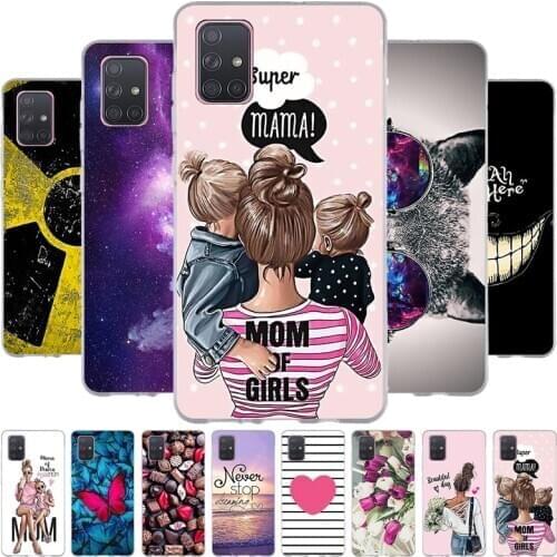 A For Samsung Galaxy A71 Case Soft Silicone Back Cover Phone Case on For Samsung A71 A 71 SM-A715F TPU Bumper Case Cover Coque