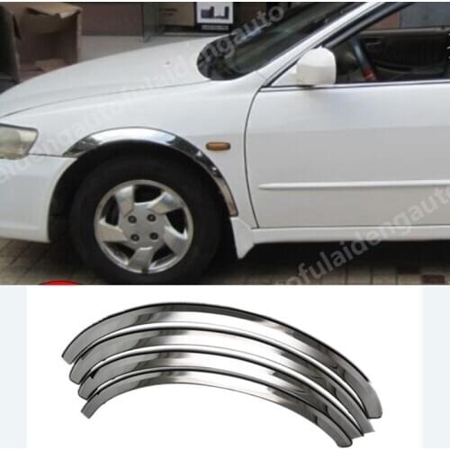 For Honda Accord sedan 2008-2012 stainless steel Car Wheel Eyebrow Arch Trim Lips Fender Flares Protector Car Styling