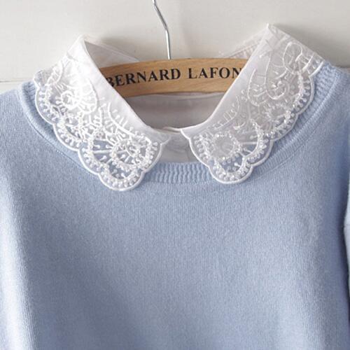 European lace small Lolita sweater temperament retro collar refined wild printing decorative root yarn embroidery fake collar