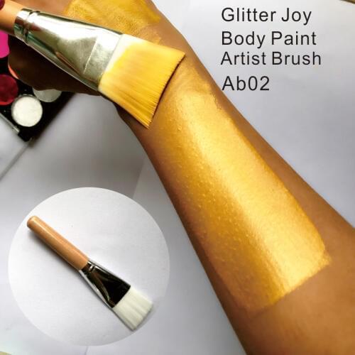 AB02 1 PC Big Area Artist Face Body Paint Brush DIY Wooden Handle Nylon Hair Halloween Cosmetic Body Paint Make up Brush