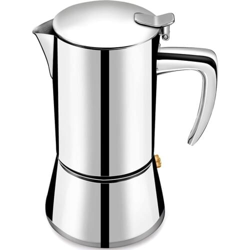 Espresso Maker with Stainless Steel, Moka Pot,Easy to Operate & Quick Cleanup Pot,Classic Italian Coffee Maker