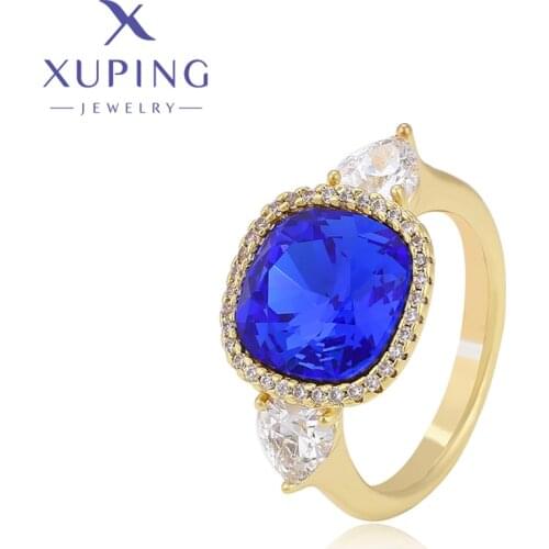 Xuping Jewelry Square New Arrival Crystals Rings Women Party Gift A00721759