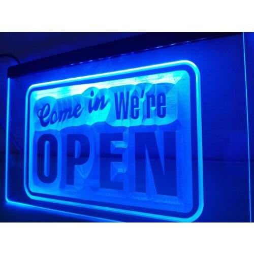 LB330- NEWEST We're OPEN Cafe Bar Pub Light Sign home decor crafts
