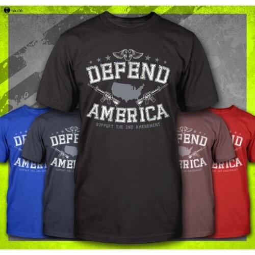 2019 Hot Sale New MenS DEFEND AMERICA AR15 2ND AMENDMENT BAN RIGHT MOLON LABE PRO GUN NEW T-SHIRT TEE Summer Fashion