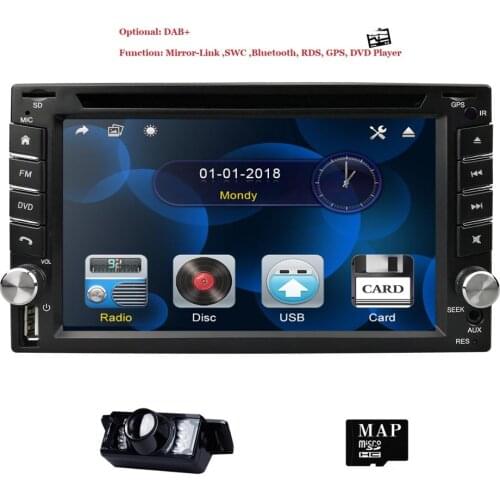 2din New universal Car Radio Double 2 din Car DVD Player GPS Navigation In dash Car PC Stereo video Free Map Car Electronics CAM