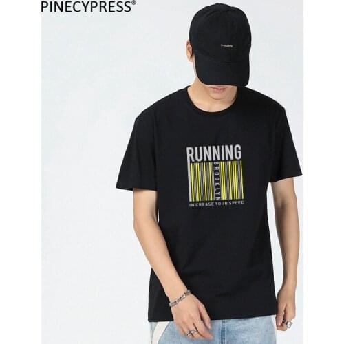 100% Cotton Quality Asian Size Short Sleeve Men T Shirt Fashion Letters Stripes Printed Yellow Summer Casual O-neck Man T-shirt