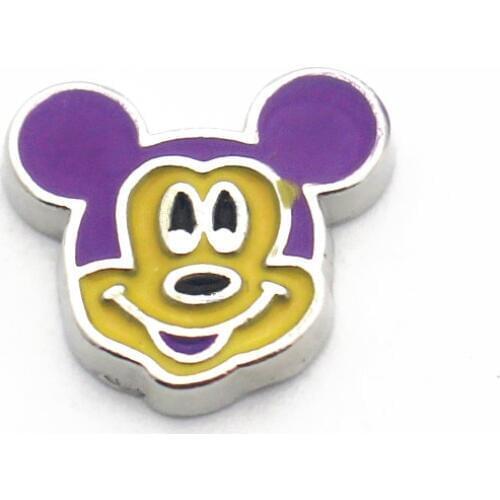 Newest 10pcs/lot mouse Silver floating charms living glass memory floating lockets diy Accessory pendant