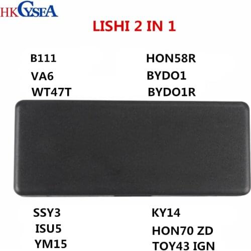 Original Lishi 2 IN 1 B111 VA6 WT47T HON58R BYDO1 BYDO1R SSY3 ISU5 YM15 KY14 HON70 ZD TOY43 IGN