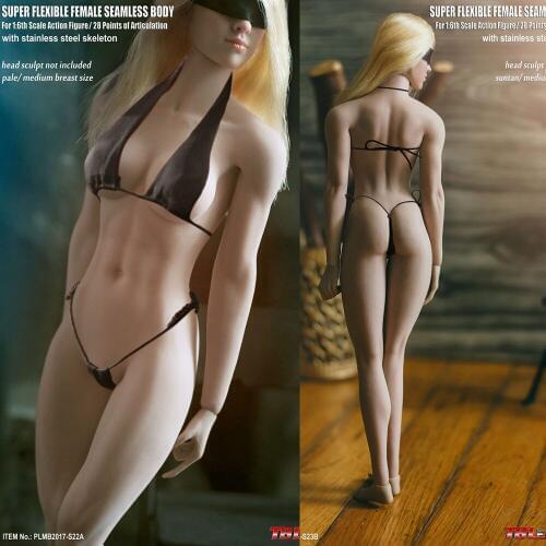 PLMB2017-S22A/S23B 1/6 TBLeague Ph Seamless Mide Breast Bust Female Body With Stainless Steel Skeleton Model for 1/6 Head