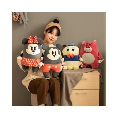 New Disney Original High Quality 40CM Mickey Minnie Pillow Sleep Cushion Dolls Plush Toy Home Bedroom Decor New Years gift