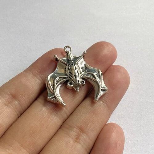 6pcs/lot Fashion Big Bat Pendants, For Jewelry Making Diy Handmade Necklace Key Chain Aesthetic Accessories Charms Findings