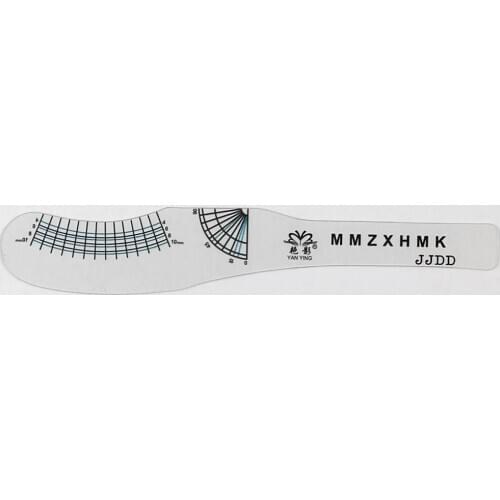 Penciling Portable Curling Degree Makeup Tool Measuring Setting Reusable Positioning Eyebrow Styling Eyelash Ruler