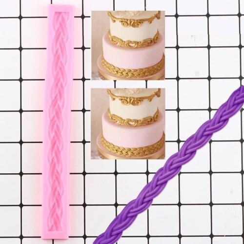Long Rope Silicone Mold DIY Cookie Baking Cake Border Fondant Cake Decorating Tools Chocolate Gumpaste Candy Resin Clay Moulds