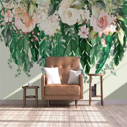 Custom size modern plant rose flower 3D wall paper living room home decor mural bedroom decor floral self-adhesive wallpaper