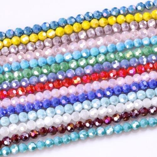 8mm Czech AB Color Round Glass Beads For Jewelry Making accessories for needlework Loose Spacer Perles Wholesale Z112AB