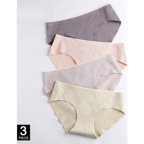 Sexy Seamless Briefs Woman Cotton Panties Underwear Breathable Female Panty Girl Underpants Set M-XXL 3 Pcs/lot Dropshipping