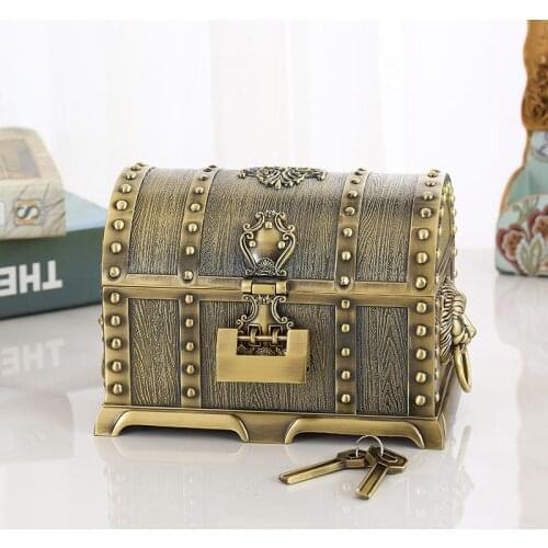 High-quality European high-end jewelry box zinc alloy lion head handle design jewelry box gift accessories box