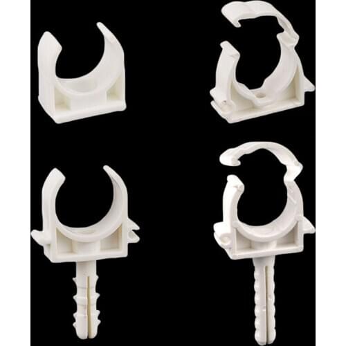 10PCS 16mm 20mm 25mm 32mm Water Pipe Clamp PVC Pipe Support Garden Irrigation System Accessory Watering Connector Pipe Hook Wall