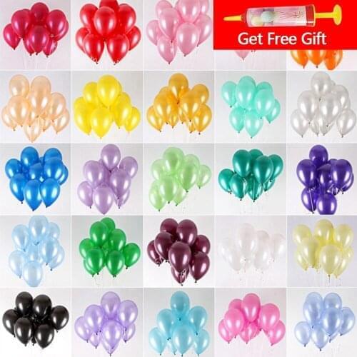 10inch 1.5g Pearl Latex Balloons Happy Birthday Party Wedding Christmas Decoration Balloon Kids Toy Air Balls Globos
