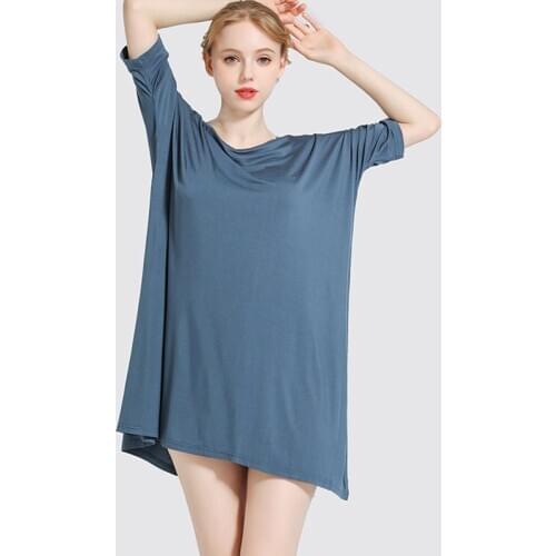 Oversized Women basic dress maxi long soft modal night dress comfortable household nightgown Womens T-shirt Pyjamas comfortable