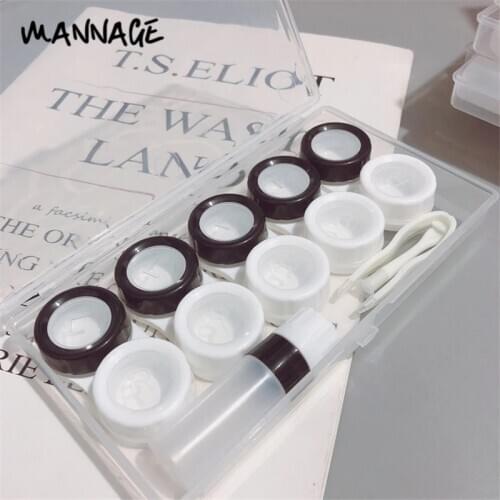 1 set 10 Grids Contact Lens Box Portable Clear Eyewear Holder Contact Colored Lenses Soak Storage Case