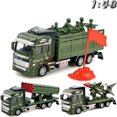 15 Kinds Military Truck Models 1:48 Scale Alloy Diecasts Toys Vehicles Army Armored Missile Transport Truck Car Toy For Boy Y046