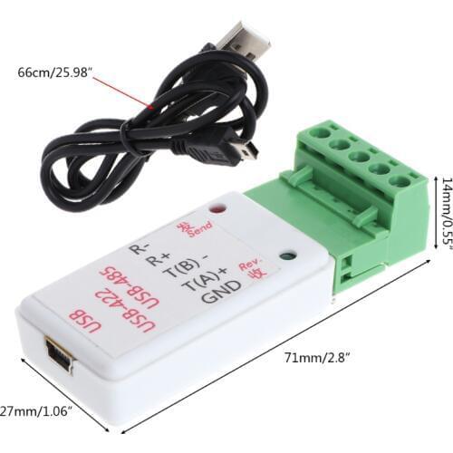 2 in 1 USB to RS422 & RS485 Converter Adapter with CH340T Support 64b Win7 Linux Whosale&Dropship