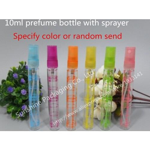 20pcs 10ML Sample Beautiful Perfume Glass Bottle Atomizer 10cc Mini Spray Vial