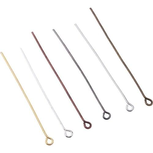200pcs Gold Color Eye Head Pins 20 30 40 50 mm Eye Pins Findings For Diy Jewelry Making Jewelry Accessories Supplies DIY Craft