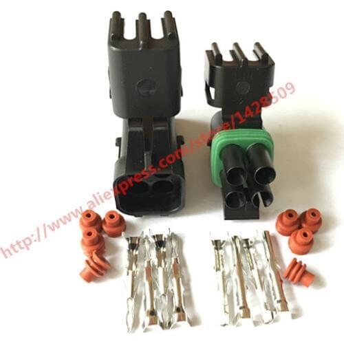5 Set 4 Pin 12015024 12015798 Female Male Weather Pack Electrical Wire 2.5 Connector Plug Sealed Wiring Automobile Connectors