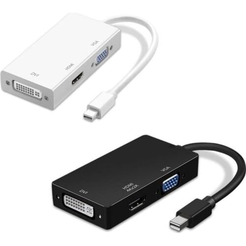 50% Off Portable Mini 1080P DP to HDMI-compatible VGA DVI Cable Adapter Converter for Macbook Pro