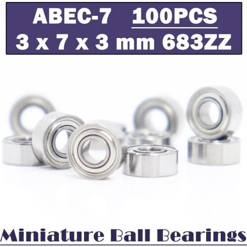 683ZZ ABEC-7 (100PCS) 3x7x3MM High Quality Miniature Ball Bearings 618/3ZZ