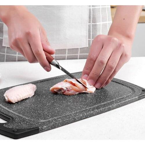 Imitation Marble Fruit Vegetable Meat Cutting Block Tools Anti-Bacterial Cutting Board Chopping Block PP Kitchen Chopping Board