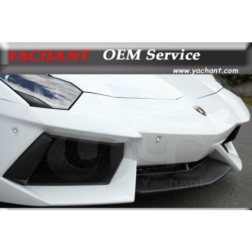 Car-Styling Dry Carbon Fiber Front Bumper Lip Fit For 2011-2014 Aventador LP700 OEM Front Bumper Center Panel Lip