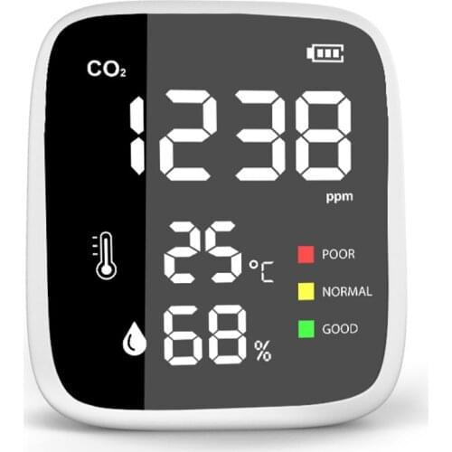 DM1308B CO2 Meter Temperature Humidity Detecting Tool Intelligent Home Desktop Indoor Outdoor Quick Detect Air Quality